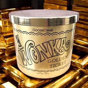 🆕40+ Hrs Willy Wonka Golden Ticket 3 Wick Candle